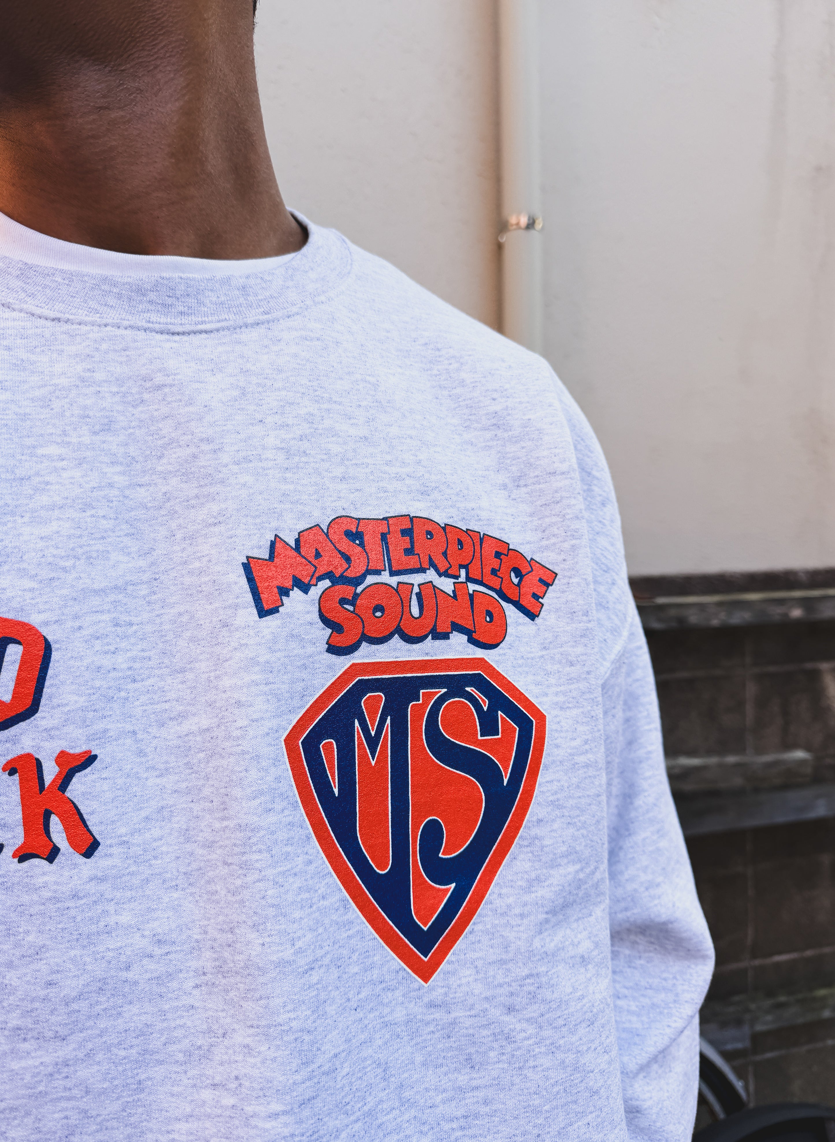 MASTERPIECE SOUND x WOODBLOCK CREW NECK SWEAT GREY (WB-25AW-016)