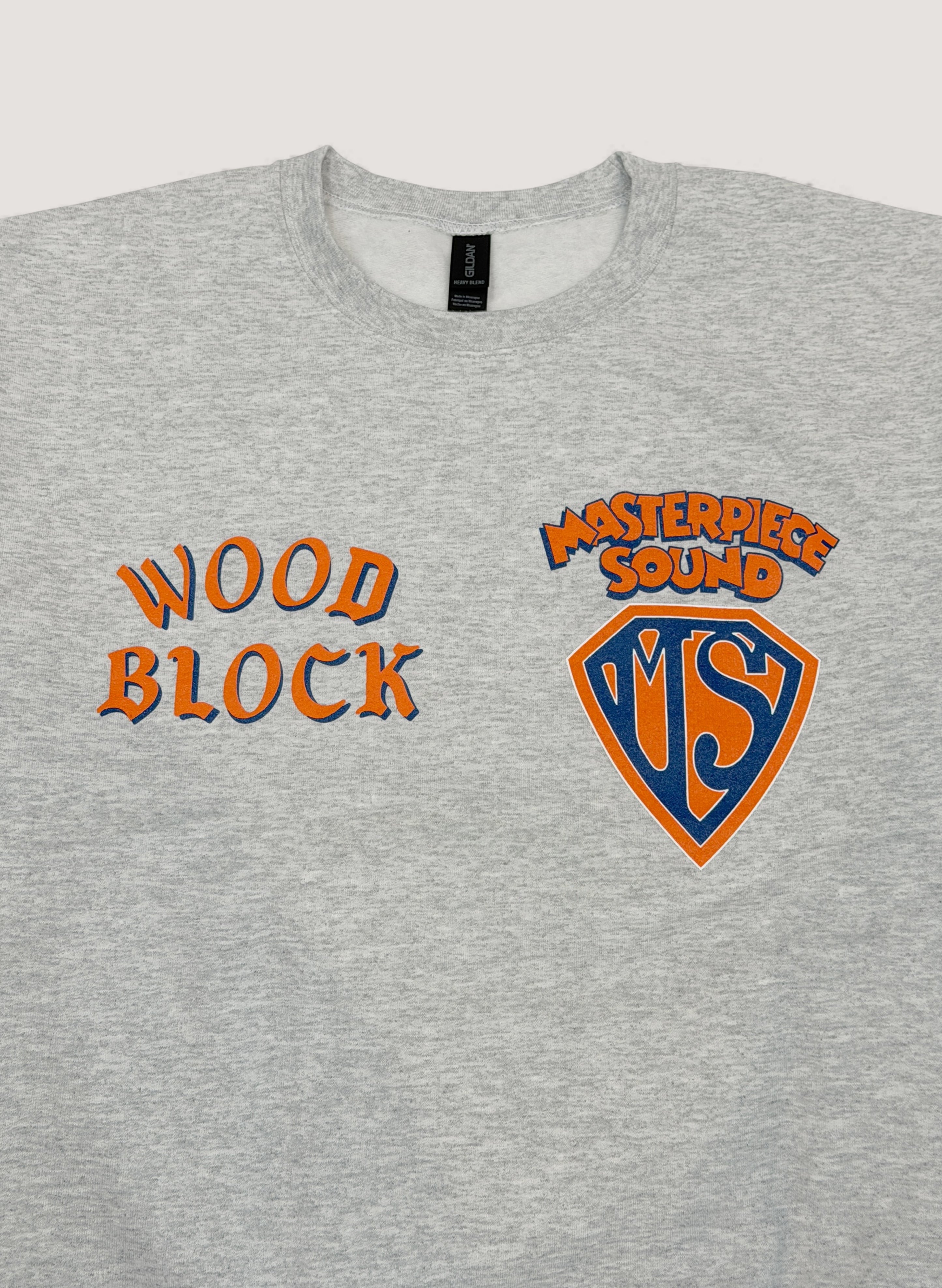 MASTERPIECE SOUND x WOODBLOCK CREW NECK SWEAT GREY (WB-25AW-016)