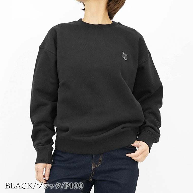 メゾンキツネ MAISON KITSUNE レディース スウェットシャツ ブラック