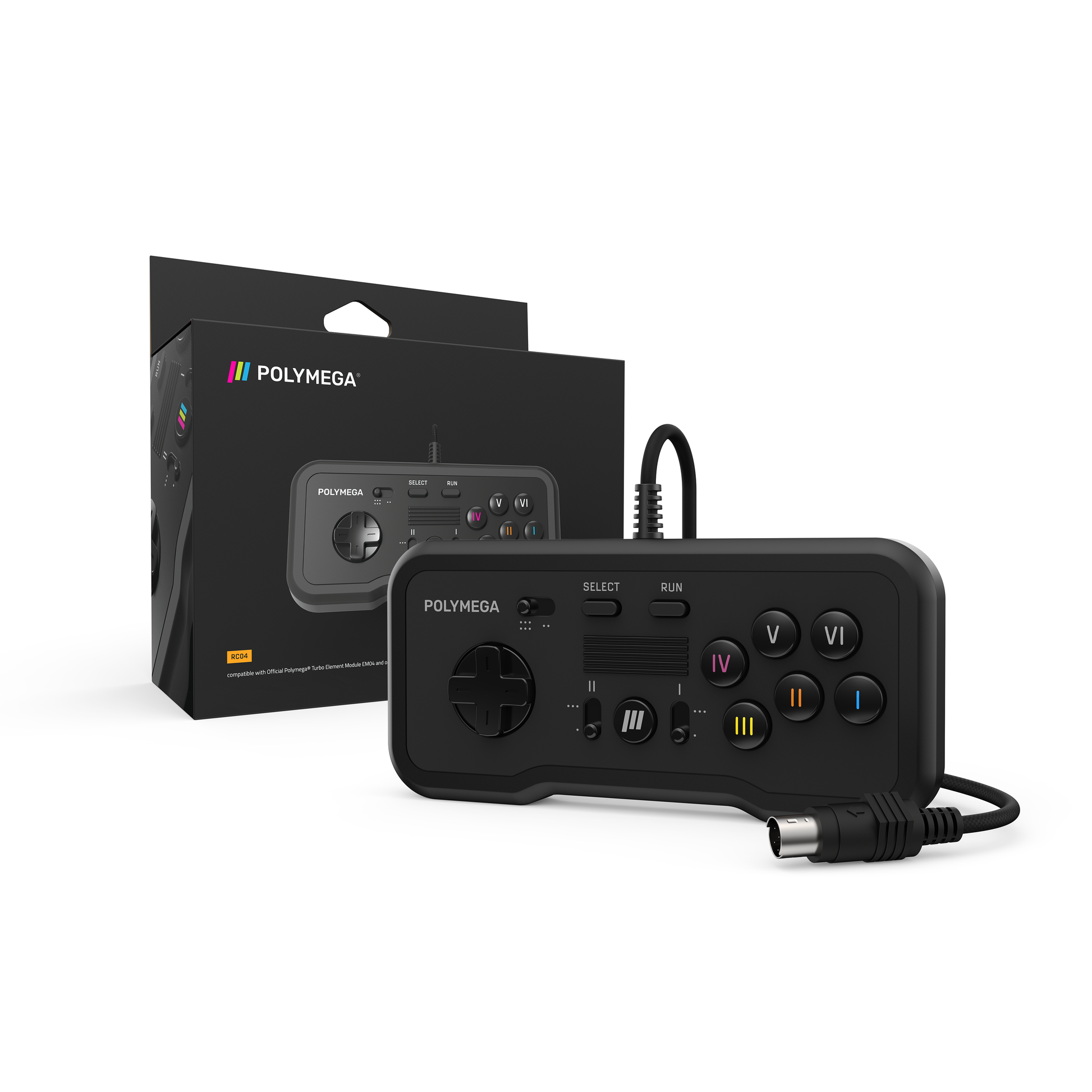 Polymega RC04 PCエンジン/TurboGrafx-16互換 有線コントローラー 2/6