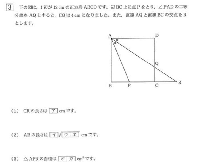 目黒日本大学高校2024年度数学入試問題3.平面図形 |プロ家庭教師集団