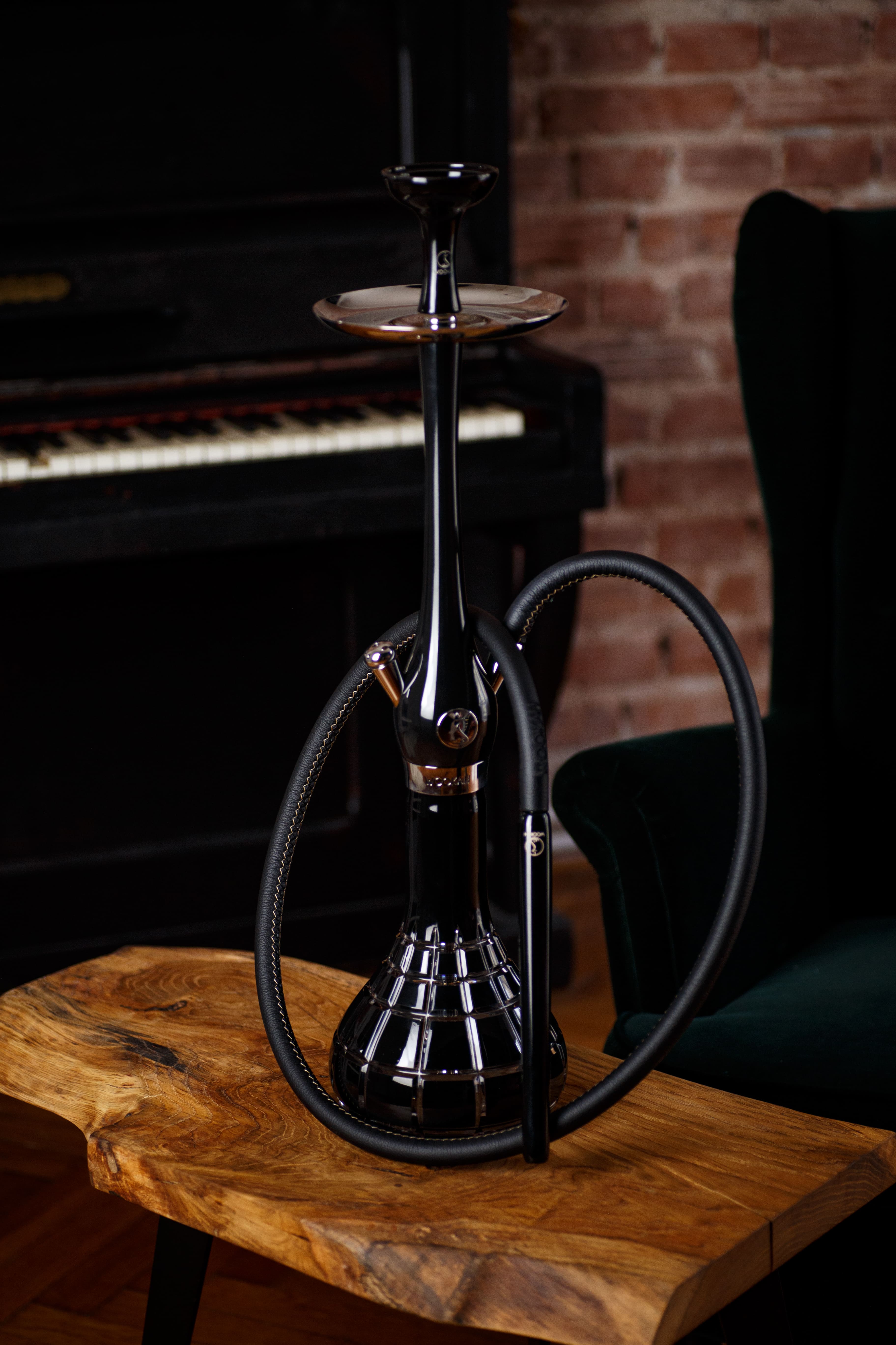 Wookah Exclusive PIANO BLACK Complete Set ｜シーシャ本体（フーカー