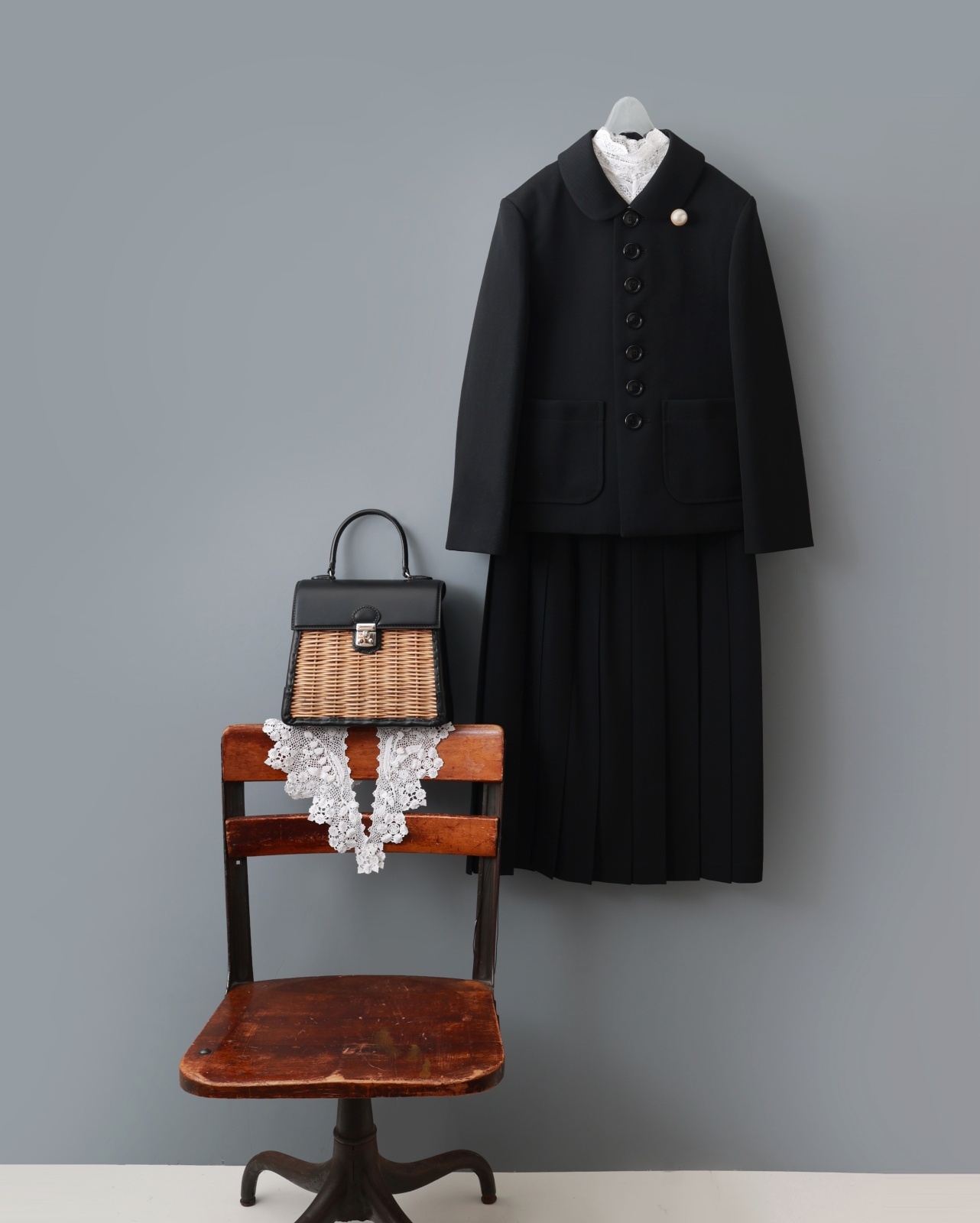 ebagos エバゴス カーフ 鍵付きハンドバッグ