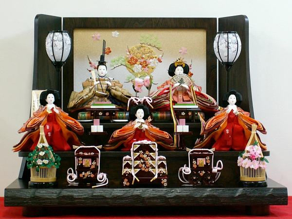 高さを抑えた雛人形コンパクト三段飾りが安い 雛人形三段飾り～広島市