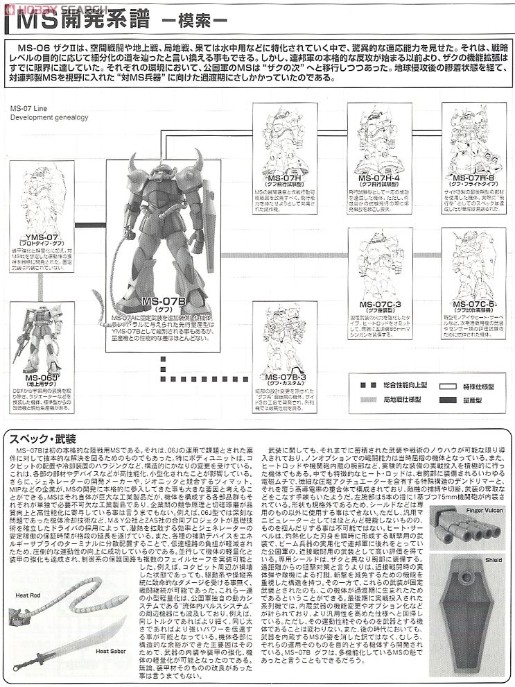 MS-07B グフ Ver.2.0 (MG) (ガンプラ) - ホビーサーチ ガンプラ他