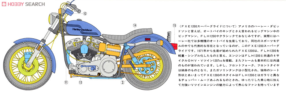 ハーレーダビッドソンFXE1200スーパーグライド (プラモデル) - ホビー