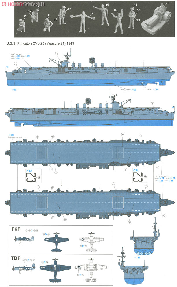 アメリカ海軍 軽航空母艦 プリンストン CVL-23 (プラモデル) - ホビー