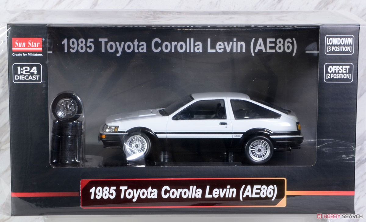 トヨタ カローラ レビン AE86 1985 ホワイト/ブラック (ミニカー