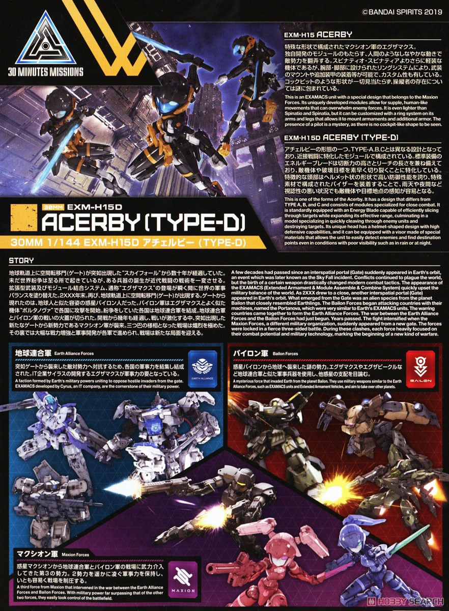 30MM EXM-H15D アチェルビー(TYPE-D) (プラモデル) - ホビーサーチ