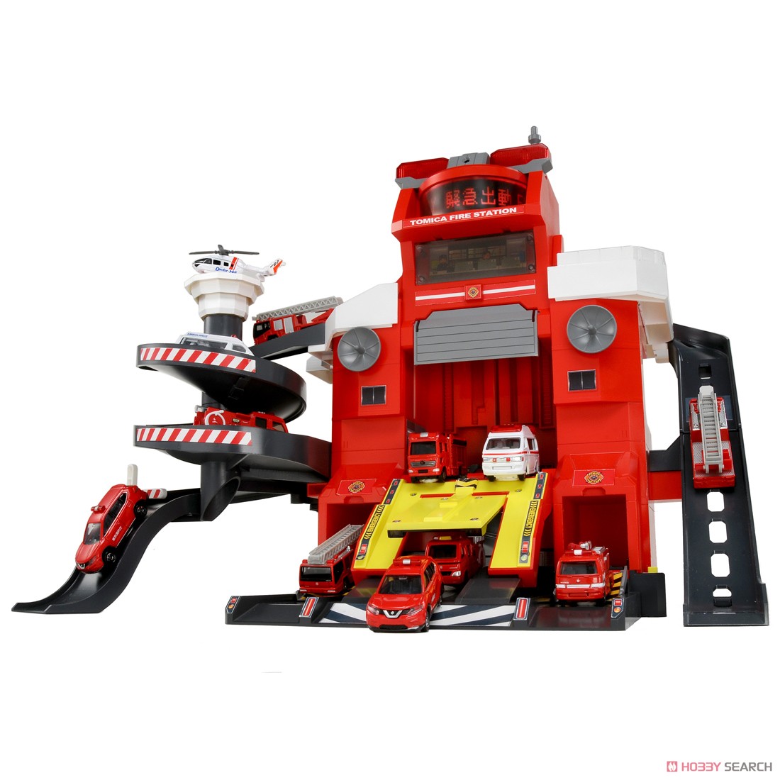 トミカワールド 無線でピピッと出動指令！変形ファイヤーステーション