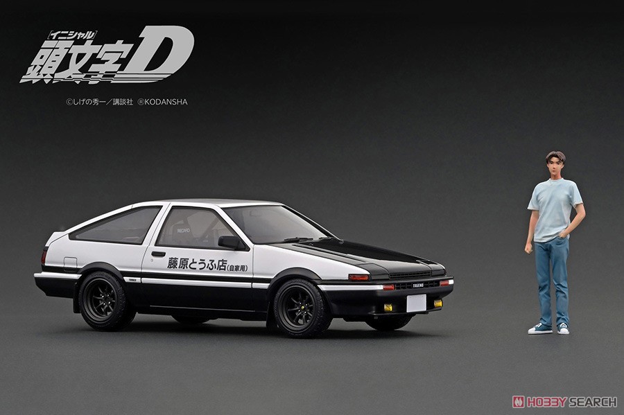 INITIAL D Toyota Sprinter Trueno 3Dr GT Apex (AE86) White/Black