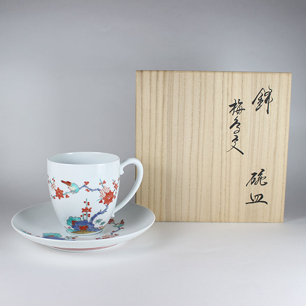 柿右衛門窯 錦梅鳥文碗皿 – ギャラリー一番館オンラインショップ