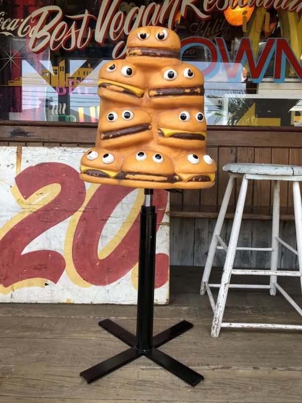 Vintage Mcdonald's Playland Chair Hamburger & Cheeseburger (B461