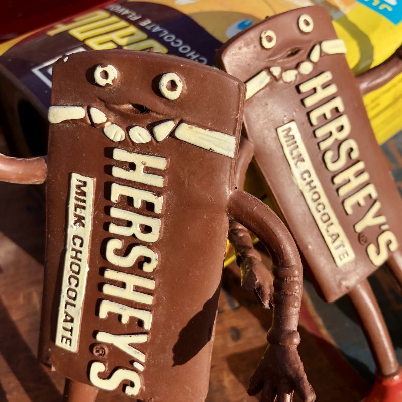 80s Vintage Hershey's Advertising Chocolate Bar Bendable Figure