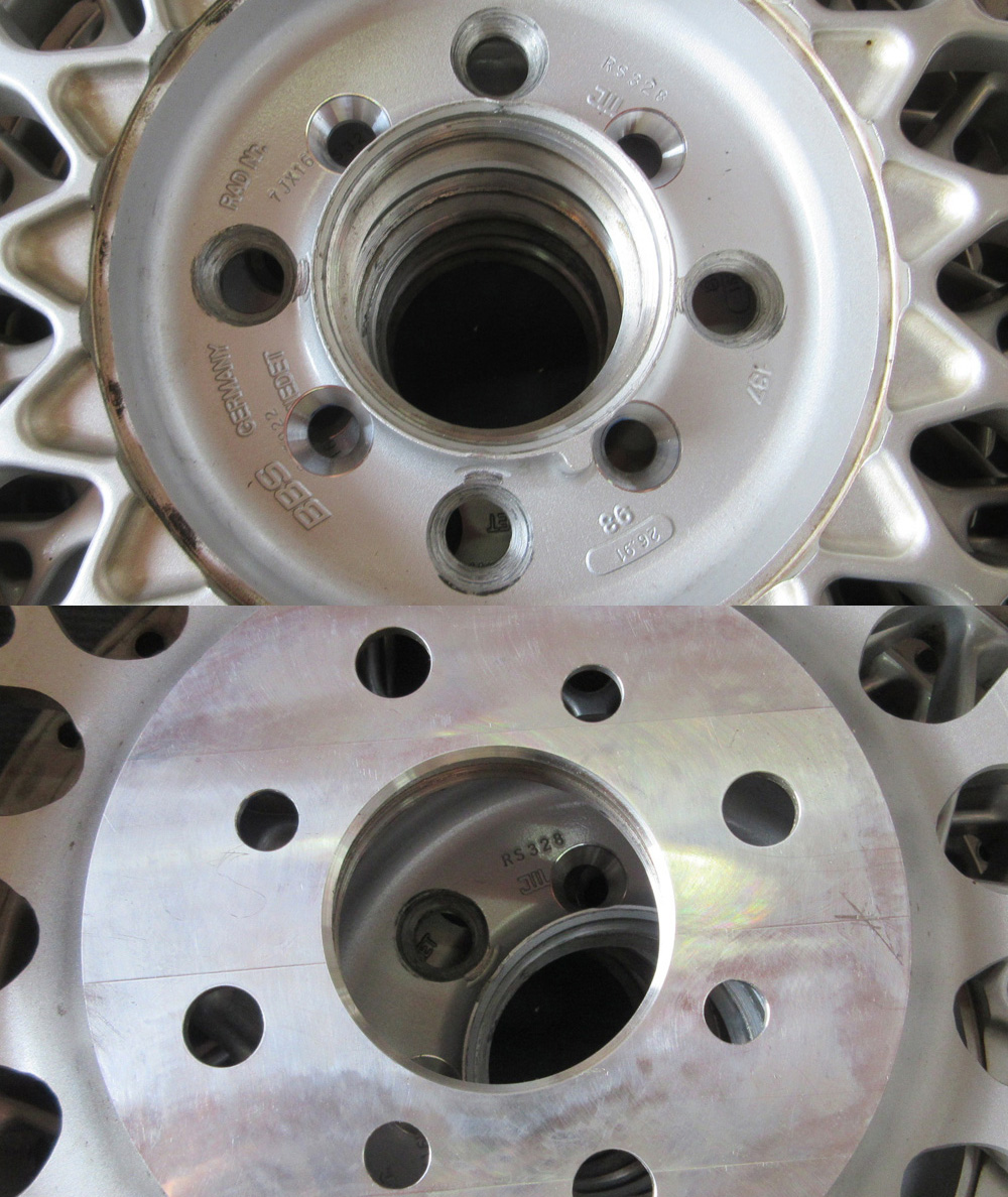 BBS-RS（328）16インチ/インリム交換100-4Hピッチ加工バレル研磨フル