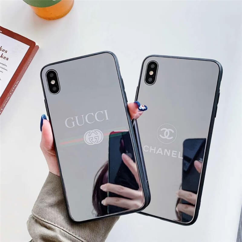 gucci スマホケース iphone11promax 鏡面 シャネルパロディ iPhone11