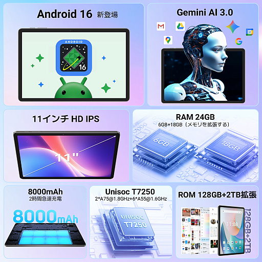 Page 2 / Android 16とGemini AIを1万5999円で。11インチタブレット