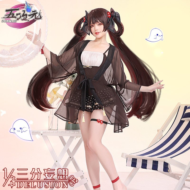 三分妄想 原神 コスプレ 胡桃 フータオ 水着 衣装 同人服