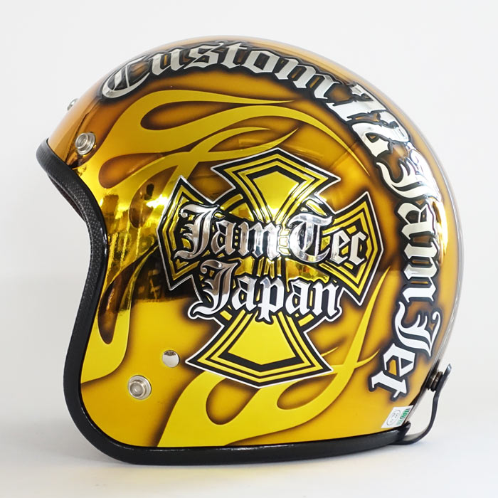 IP-1008 New クロス メッキベースゴールド | ジェットヘルメット