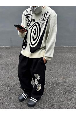 ナイキ X ステューシースーパーコピー 蚊香漩渦ロゴとサイコロ模様の