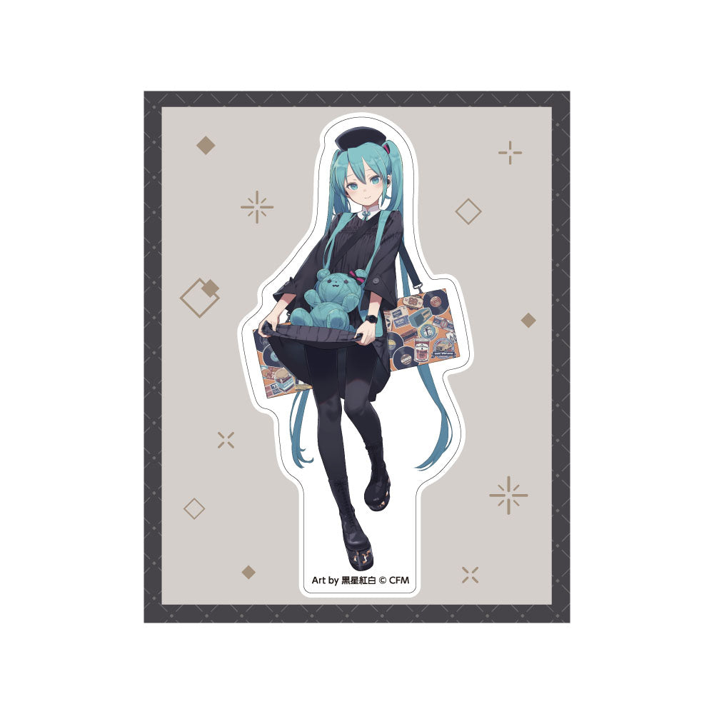 初音ミク×SOLWA おっきめキラキラ缶バッジ＆ステッカーセット Art by