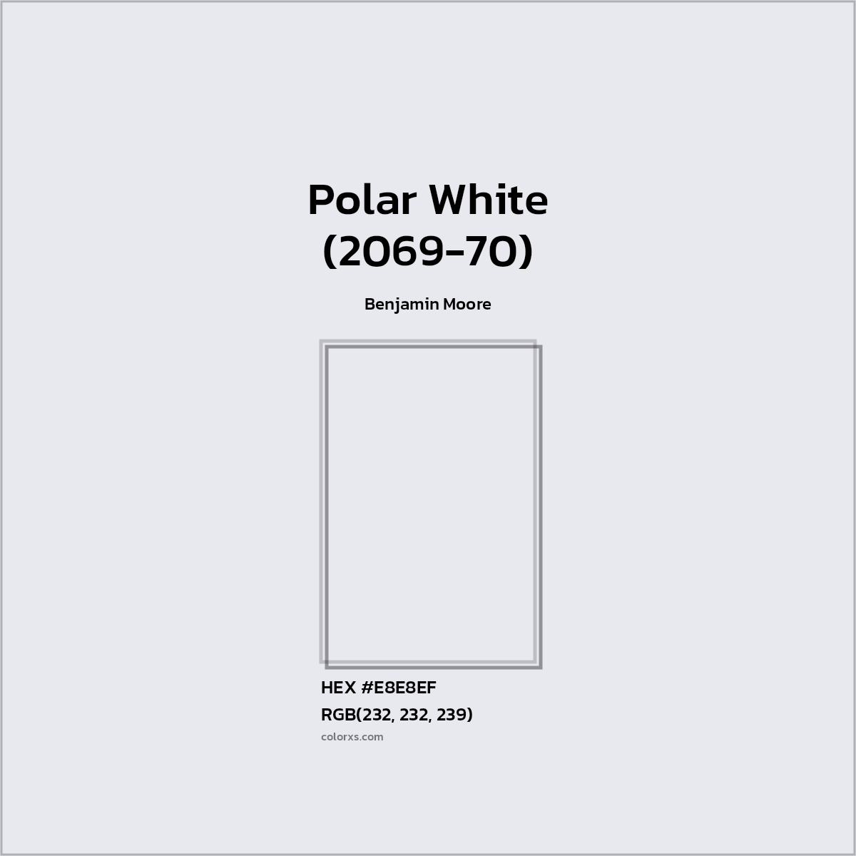 Benjamin Moore Polar White (2069-70) Paint - color codes, matching