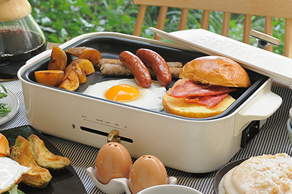 BRUNO(ブルーノ)コンパクトホットプレート ホワイト[BOE021-WH