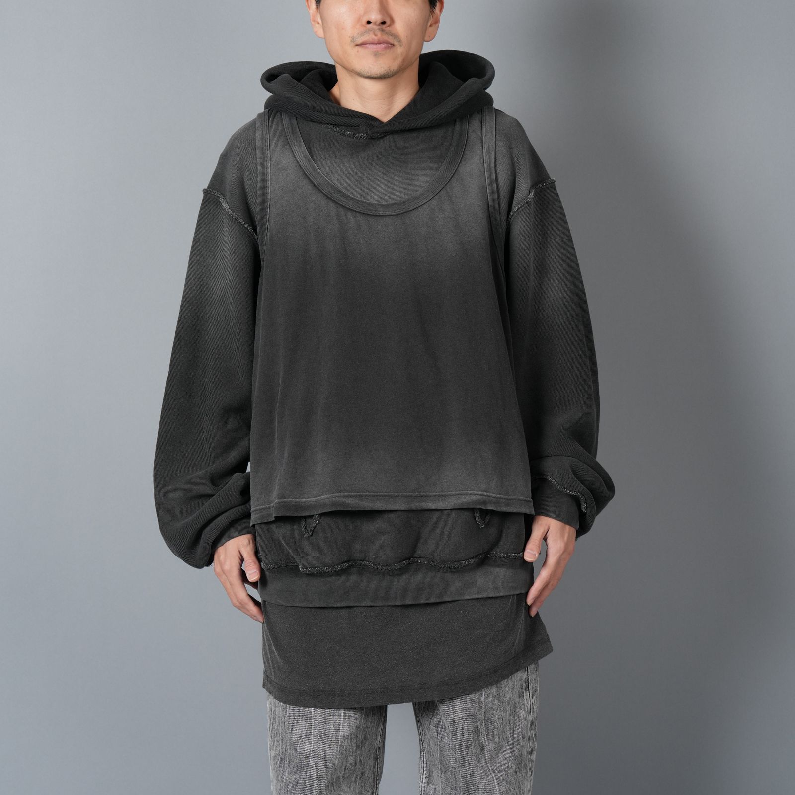 alexander wang - OVERSIZED UNISEX TRIPLE LAYER HOODIE / コットン