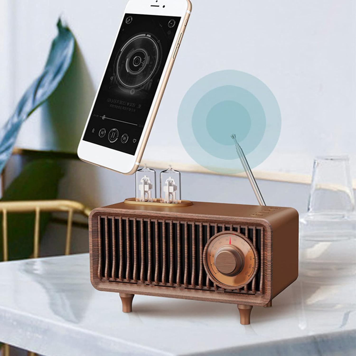 レトロラジオ - Bluetooth + FM/AM ラジオ/AUX/USB ディスク/Micro SD