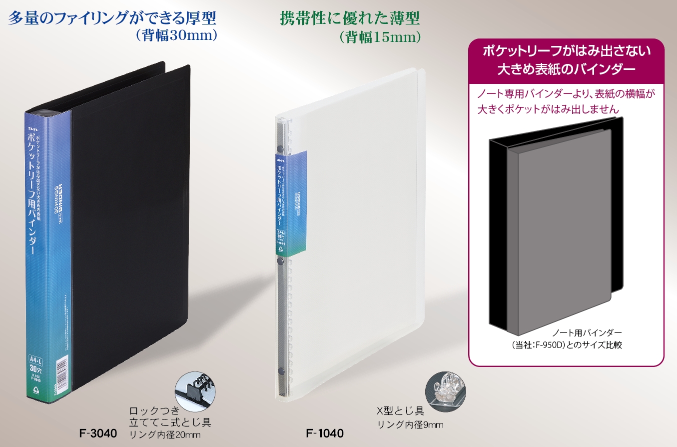 ポケットリーフ用バインダー A4-L【30穴】 | ダイアリー 情報カード