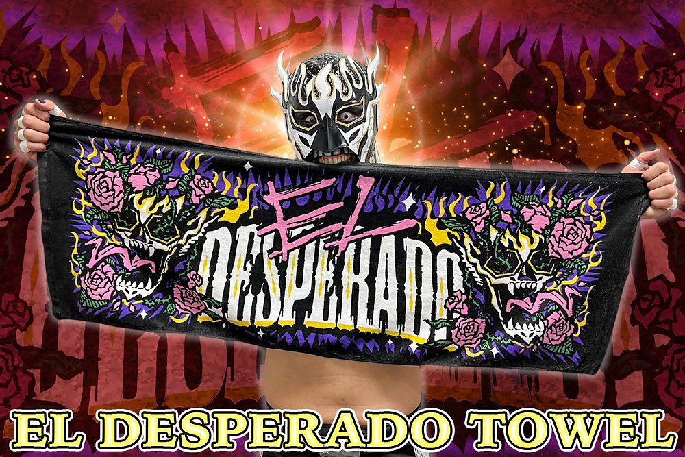エル・デスペラード イラスト スポーツタオル [新日本プロレスリング