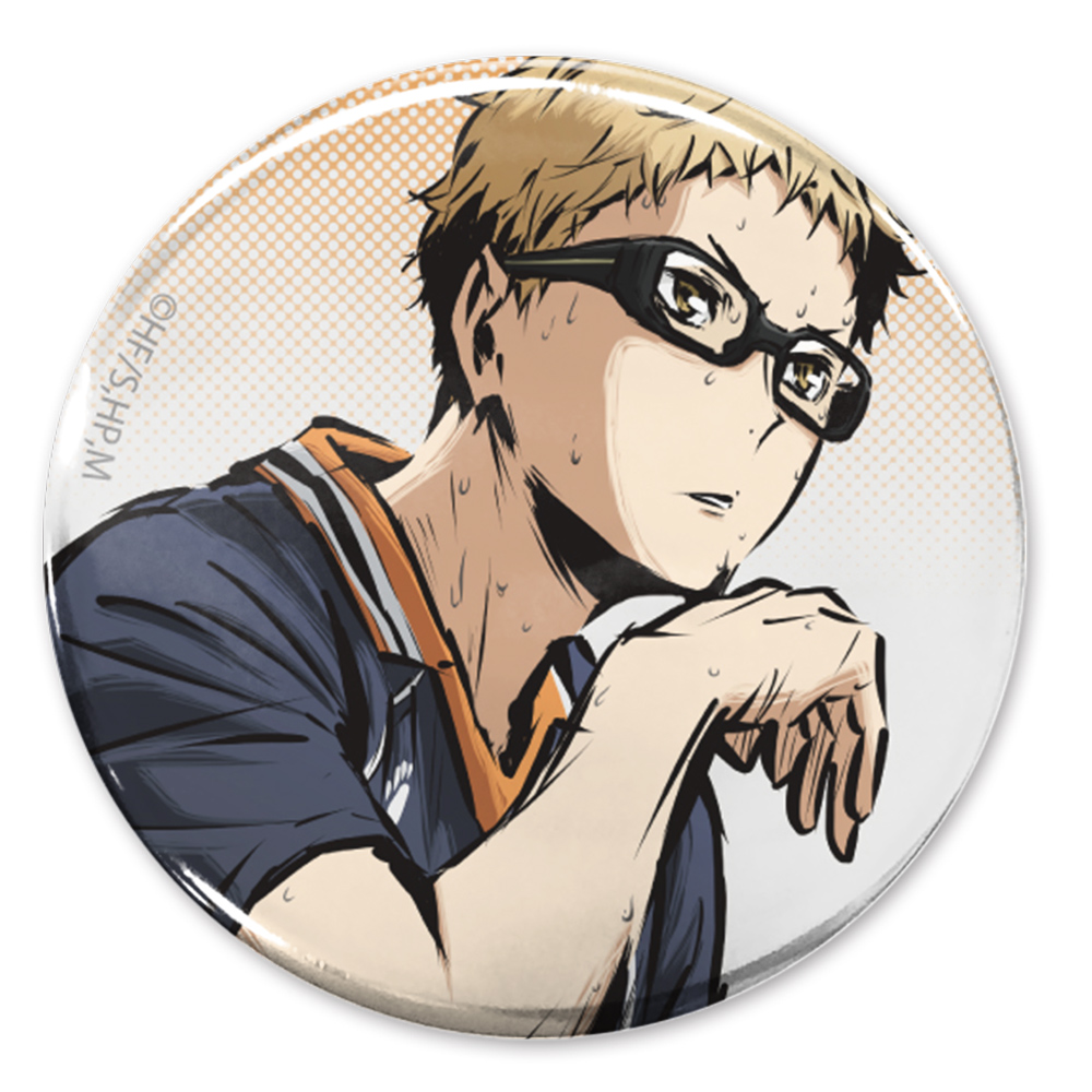 月島蛍 65mm缶バッジ 勝利への闘志Ver. [ハイキュー!!] | キャラクター