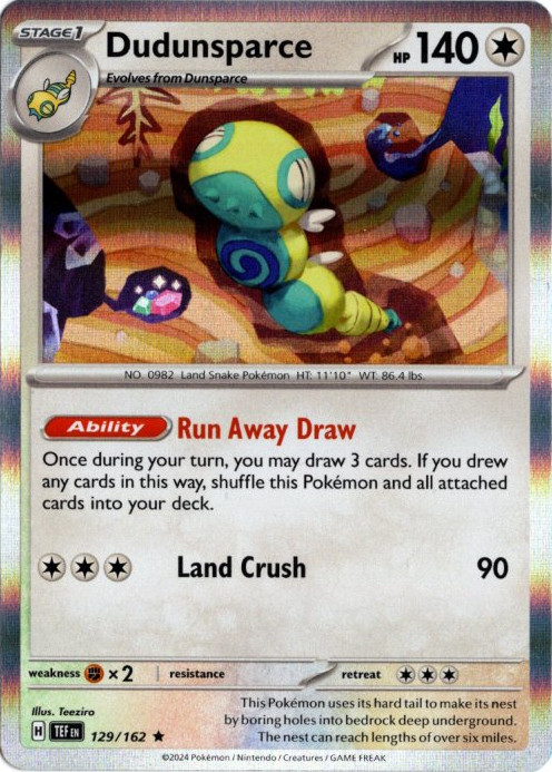 ノココッチ 海外版 英語版 Dudunsparce - 129/162 -【Card Chicken】