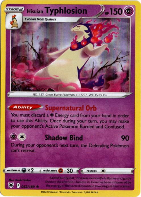 ヒスイバクフーン 海外版 英語版 Hisuian Typhlosion - 052/189