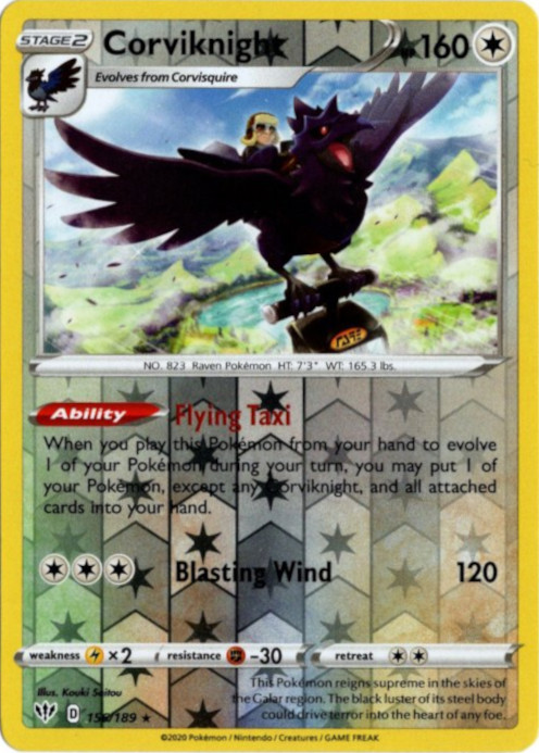 アーマーガア 海外版 英語版 リバホロ Corviknight - 156/189 -【Card