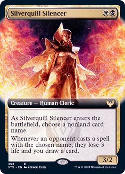 EX+](FOIL)(フルアート)シルバークイルの口封じ/Silverquill Silencer