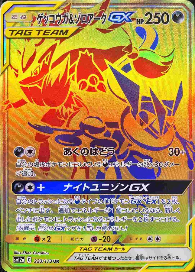状態A-〕ゲッコウガ＆ゾロアークGX【UR】{223/173}