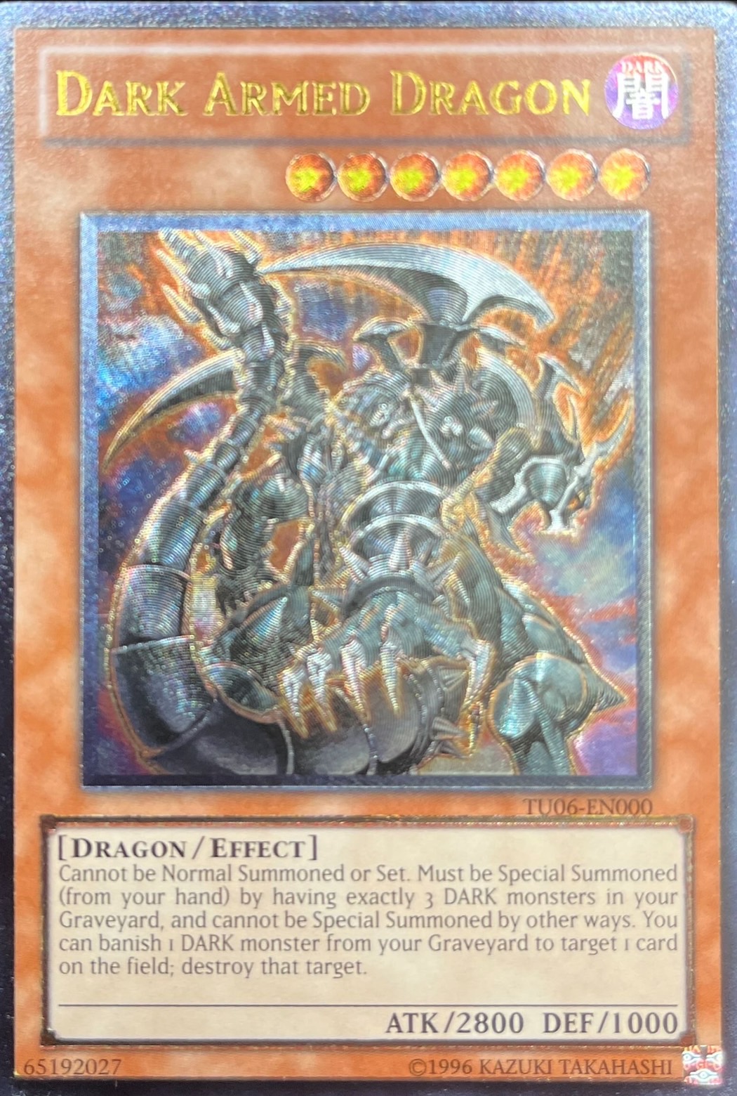 状態A-〕☆英語版☆ダークアームドドラゴン【レリーフ】{TU06-EN000