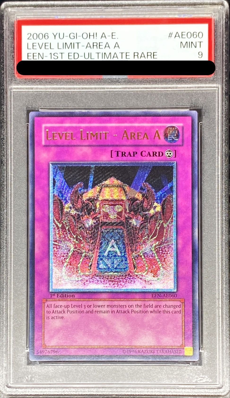 遊戯王 レベル制限A地区 旧アジア版 レリーフ PSA10 EEN-AE060 遊戯王