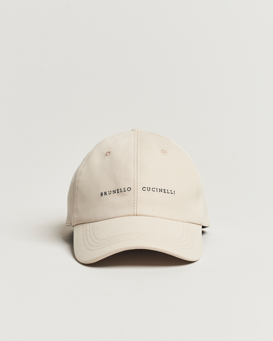 Brunello Cucinelli Cotton Baseball Cap Light Beige at CareOfCarl.com