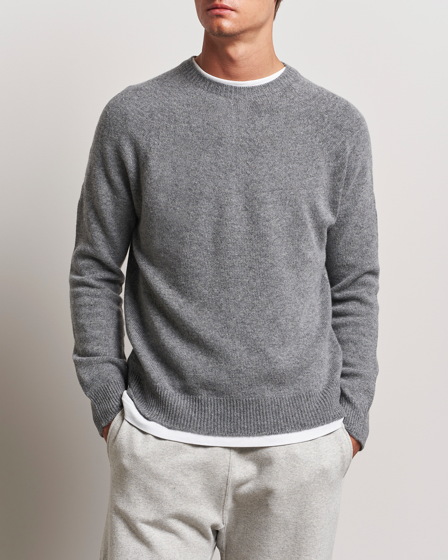 Jil Sander Seamless Crew Neck Sweater Grey Melange at CareOfCarl.com