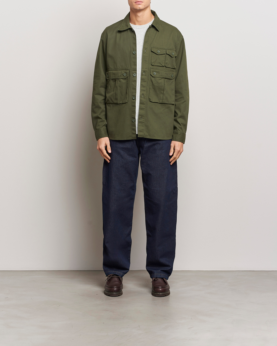 Carhartt WIP Tracker Cotton Twill Shirt Office Green at CareOfCarl.com