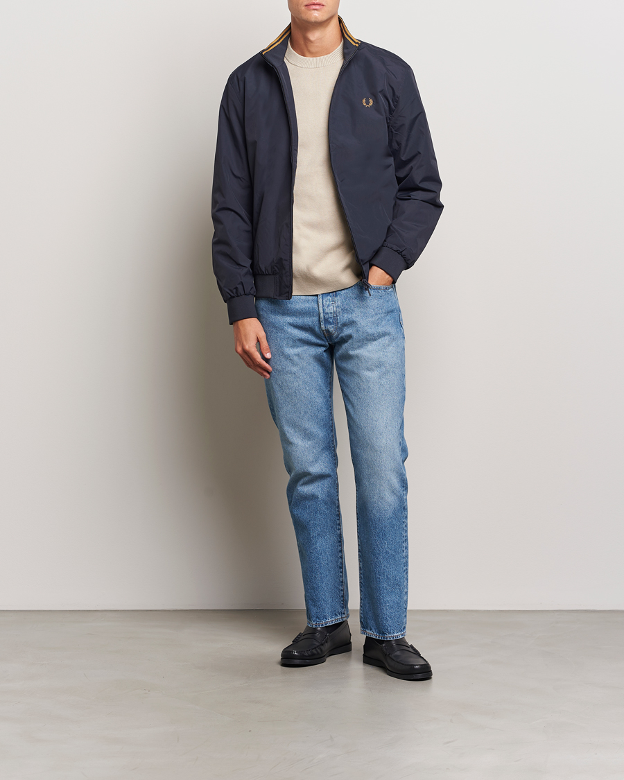 Fred Perry Brentham Jacket Navy at CareOfCarl.com