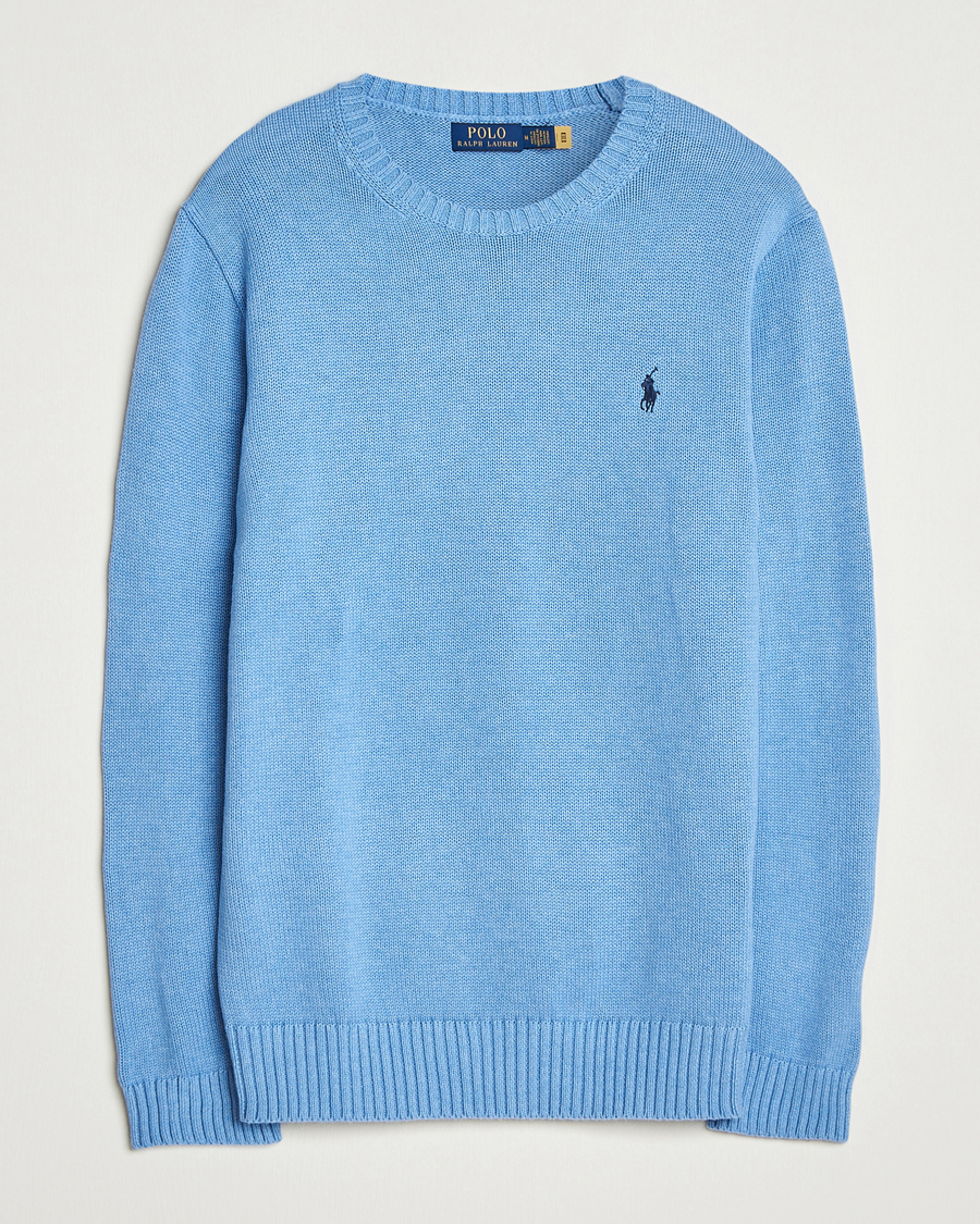 Polo Ralph Lauren Cotton Crew Neck Sweater Soft Royal Heather at