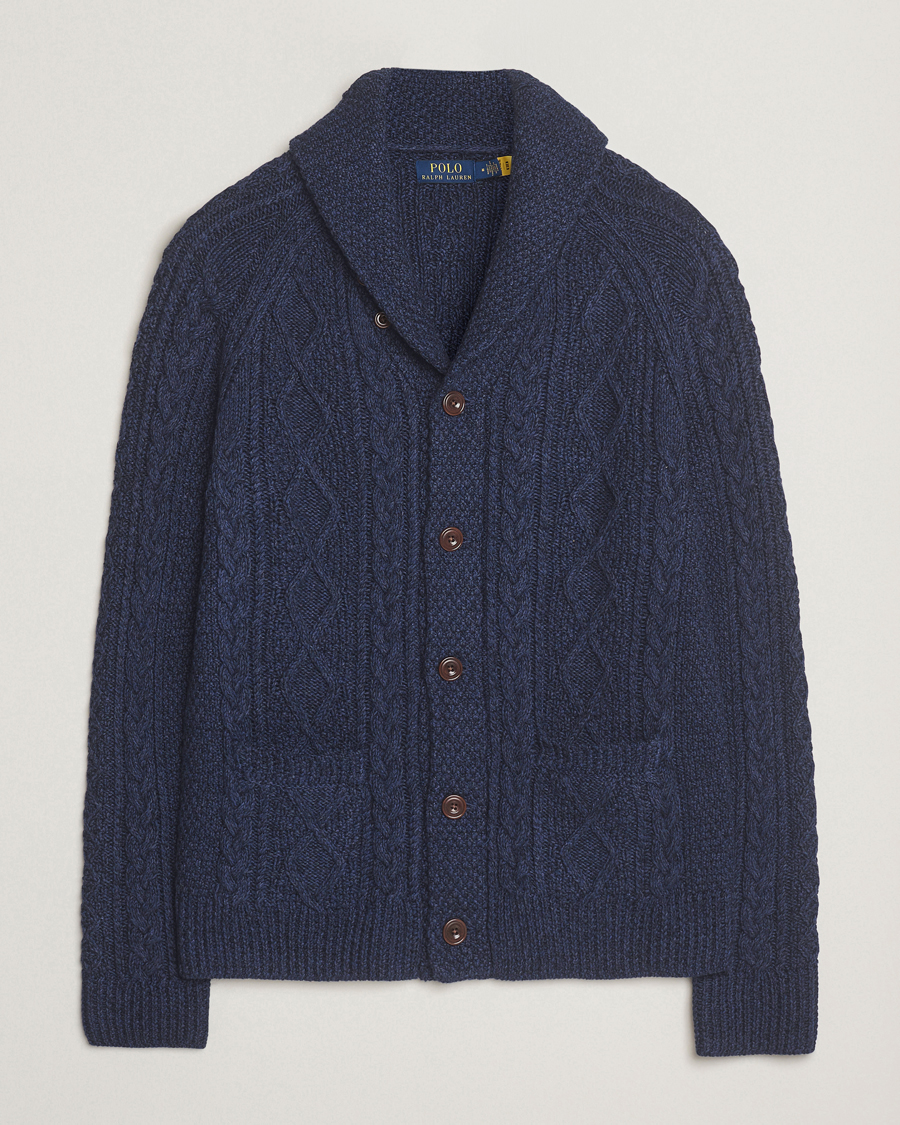 Polo Ralph Lauren Cotton Shawl Cardigan Navy Heather at CareOfCarl.com