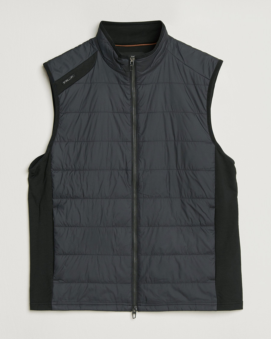 RLX Ralph Lauren Performance Wool Vest Polo Black at CareOfCarl.com