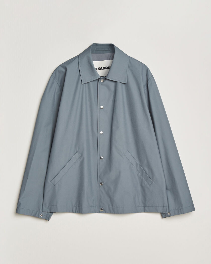 Auralee Washed Silk Chambray Blouson Black at CareOfCarl.com