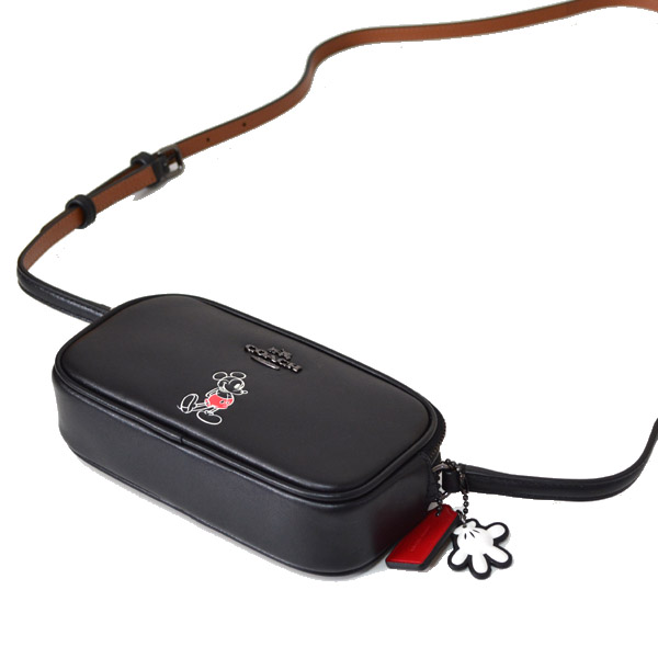 COACH】コーチ ディズニー ミッキー コラボ レザー ダブルファスナー