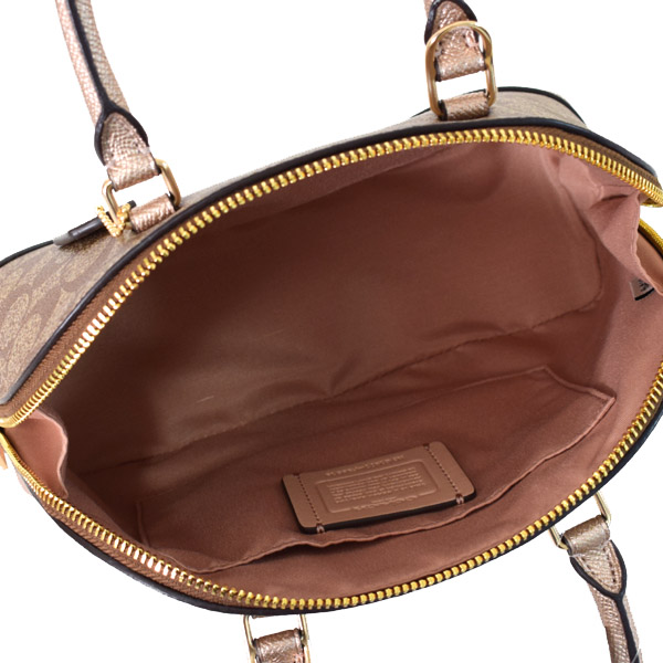 COACH】コーチ コーティングキャンバス レザー シグネチャー