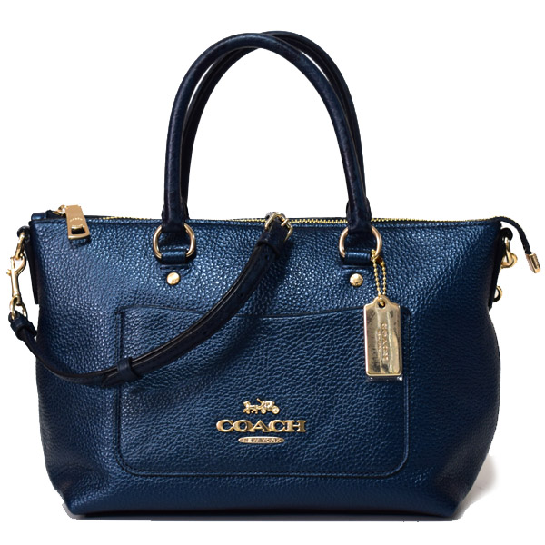 COACH】コーチ ペブルレザー ミニ エマ サッチェル 2WAY ショルダー